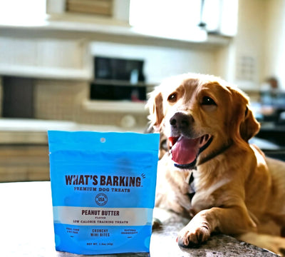 Peanut Butter flavor low calorie, made in the USA training treats for dogs.