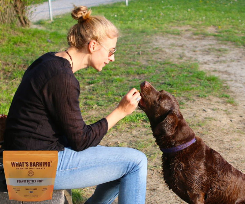All-Natural, Made in the USA Peanut Butter Honey Dog Treats for your best fur baby.