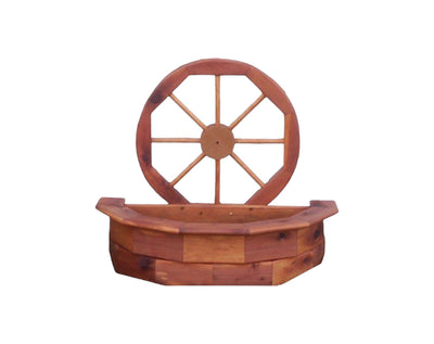 Add A Rustic Amish Made Cedar Wagon Wheel Planter To Your Garden Today