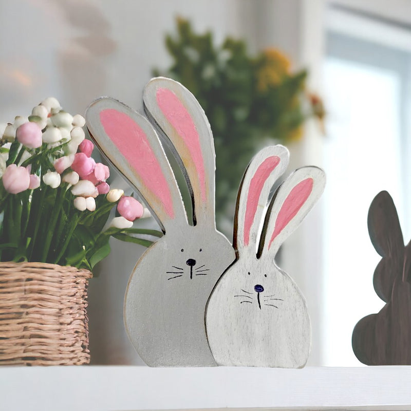 This cute Wooden Bunny Pair will make an egg-cellent Easter Decoration.