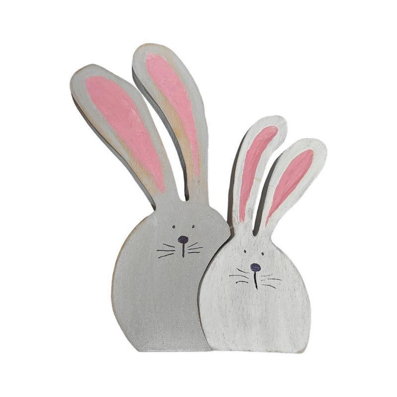 Shop online at Harvest Array to Decorate for Easter with our adorable wooden Easter bunny rabbits.