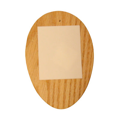Back of a Wooden Marble Towel Holder- view of sticky tape  that holds the it securely to any wall.  No assembly required.