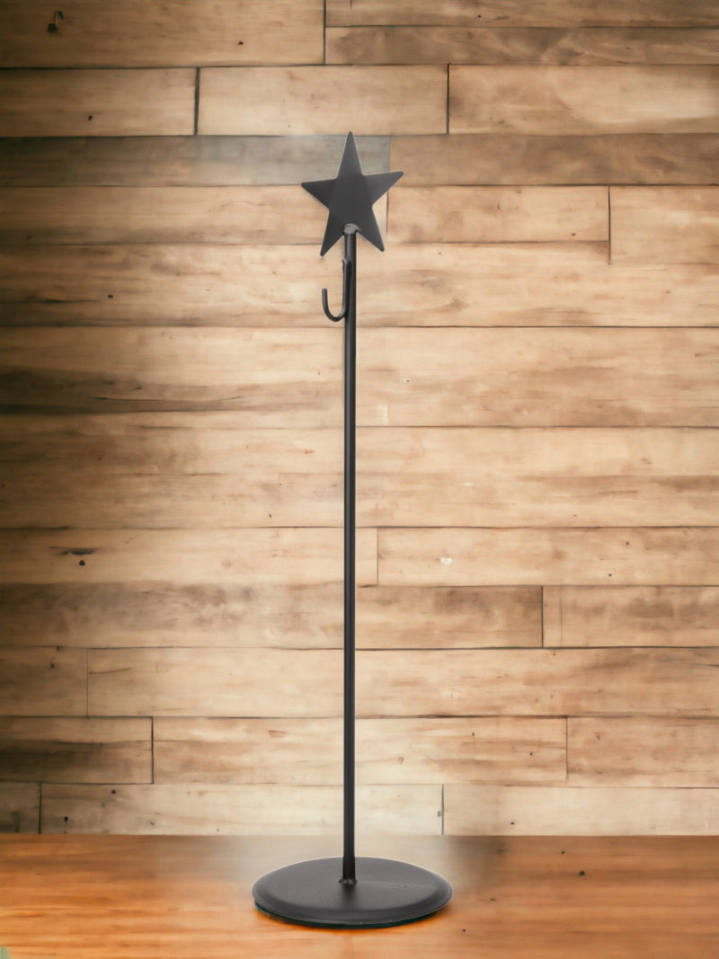 Wreath Stand with Star, Powder Coated