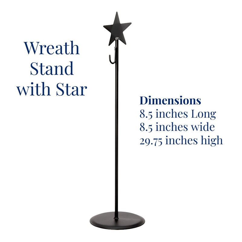 Wreath Stand with Star size.