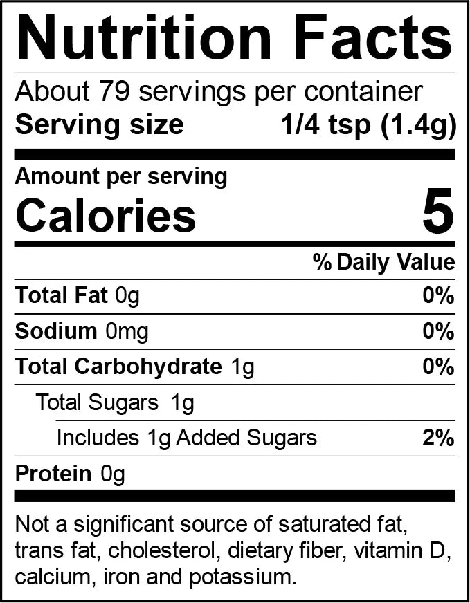Nutrition Facts for Sweet Pickle Relish Quick Process® Pickle Mix