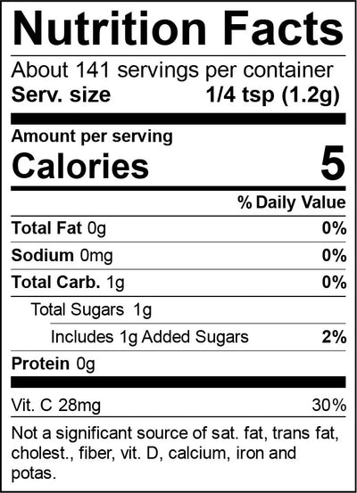 Mrs. Wages Fresh Fruit Preserver Nutrition Facts