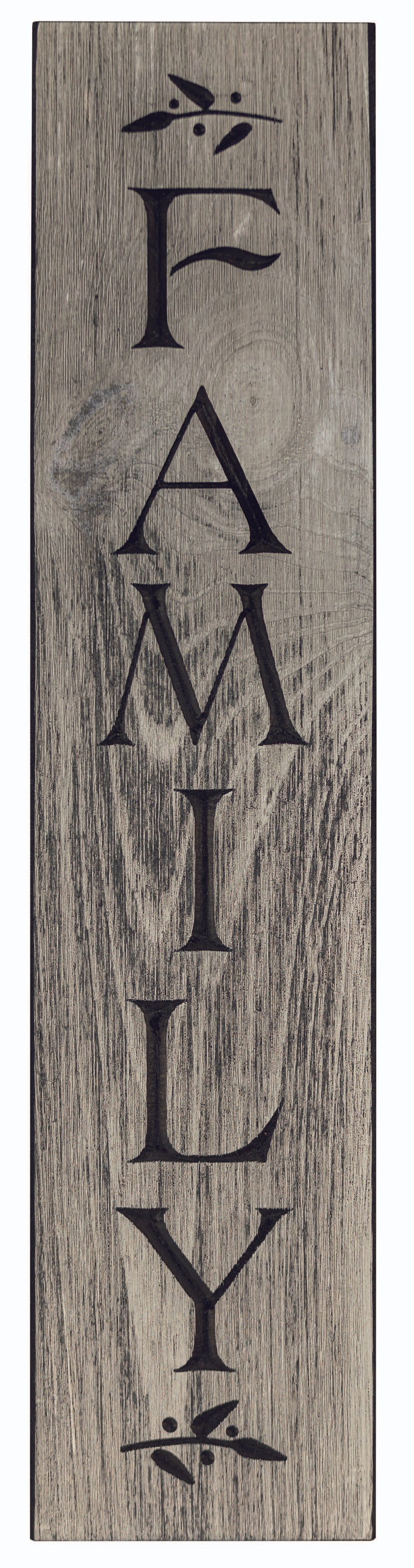 "Family" Vertical Wooden Signs - 24" X 5.5" Made in the USA.