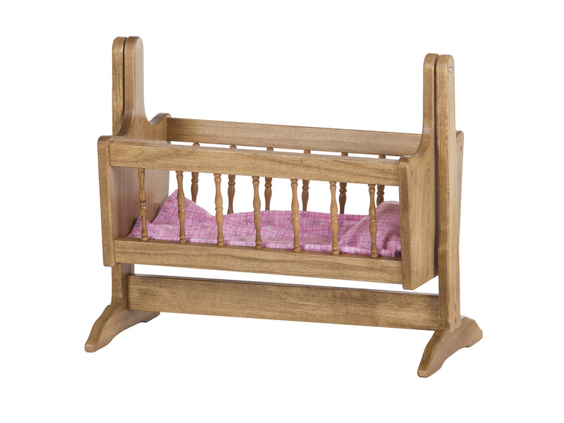 Shop our durable and non-toxic wooden doll house furniture, including the cozy baby doll cradle.