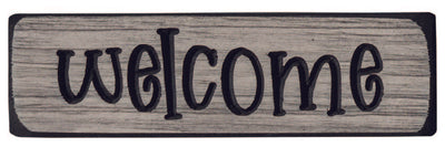 "Welcome" 6 Inch Engraved Wooden Magnetic Signs
