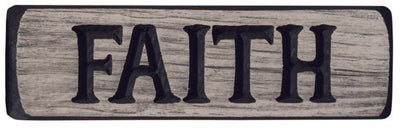 6 Inch Engraved "FAITH" Wooden Magnetic Signs