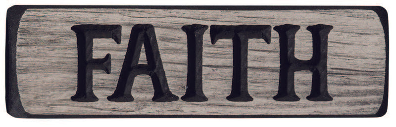 6 Inch Engraved "FAITH" Wooden Magnetic Signs