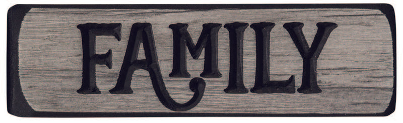 Six inch Family wooden magnet