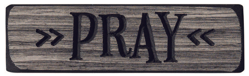 6 Inch "PRAY" Engraved Wooden Magnetic Signs