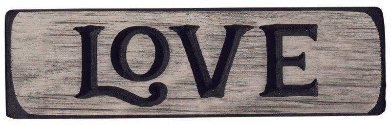 6 Inch Engraved " LOVE" Wooden Magnetic Signs