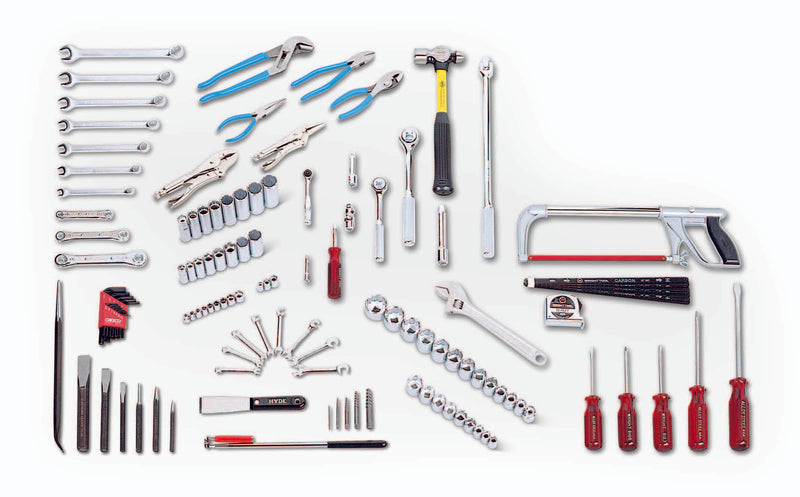 119 Piece Fractional General Service Set 1/4", 3/8" & 1/2" Drives, Tools Only