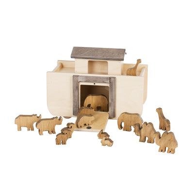 Wooden Noah's Ark Toy with Animals