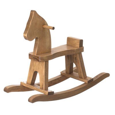 Amish Made Wooden Rocking Horse in Harvest Stain
