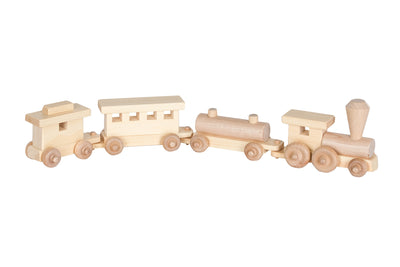 Unfinished Wooden Toy Trainis handcrafted in Lancaster, PA.