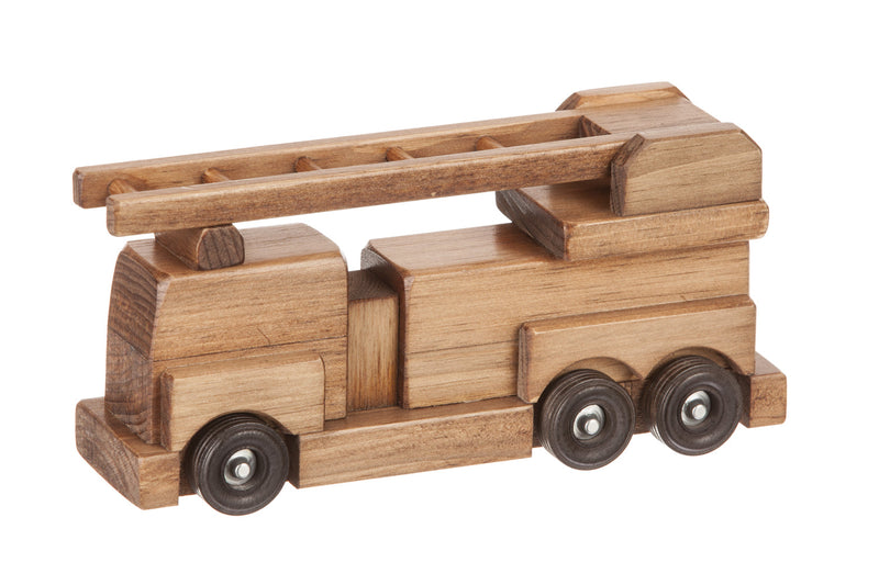 Small Harvest Wooden Fire Truck Toy