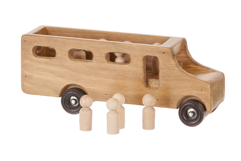 Small harvest Wooden School Bus with Little People
