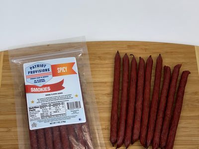 Spicy Flavored Patriot Provisions Beef Stick Smokies