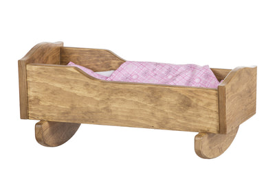 Harvest wooden baby doll cradle