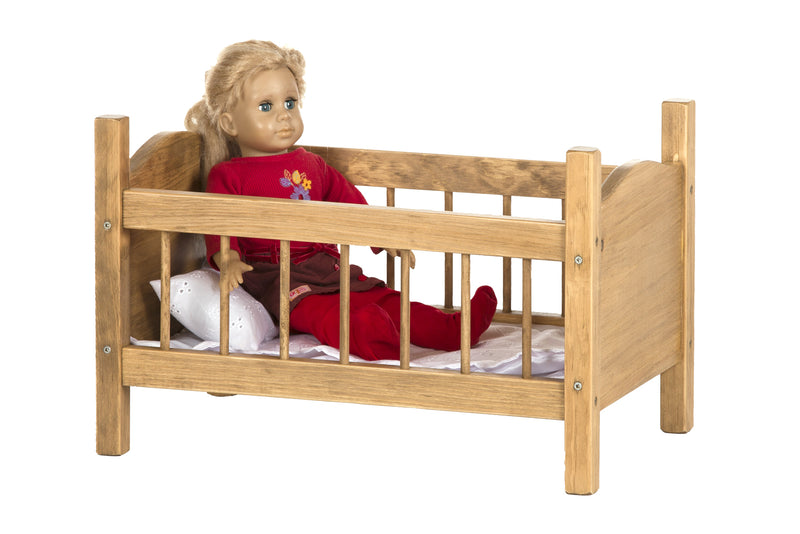 Harvest 21 Inch Long Wooden Baby Doll Crib