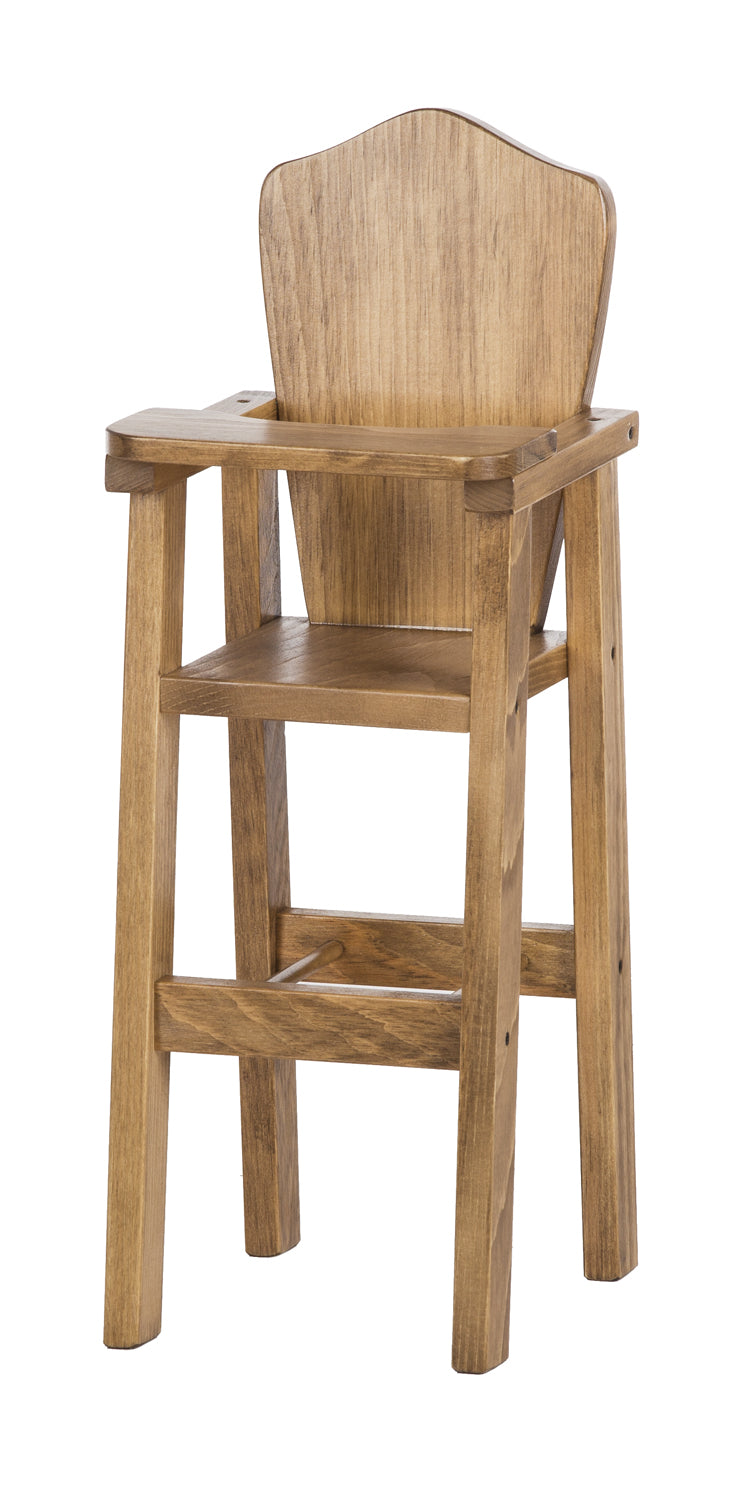Harvest Stain Wooden High Chair for Dolls