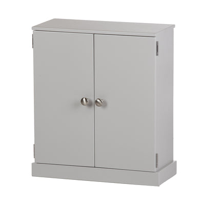 Gray Wooden Wardrobe Doll Furniture