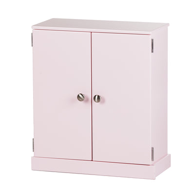 Pink Wooden Wardrobe Doll Furniture