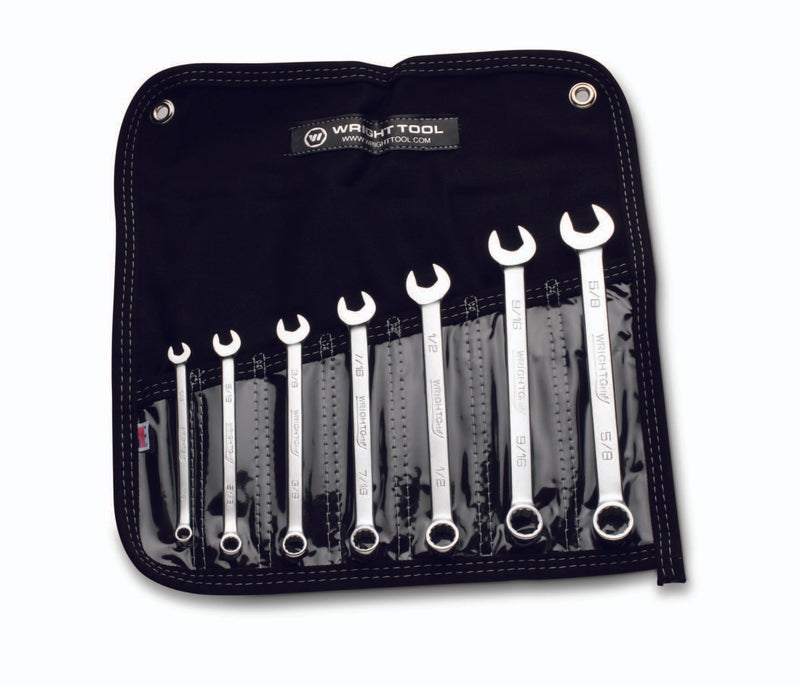 Combination Wrench WRIGHTGRIP® 2.0 7 Piece Set - 12 Point Satin 1/4" - 5/8"