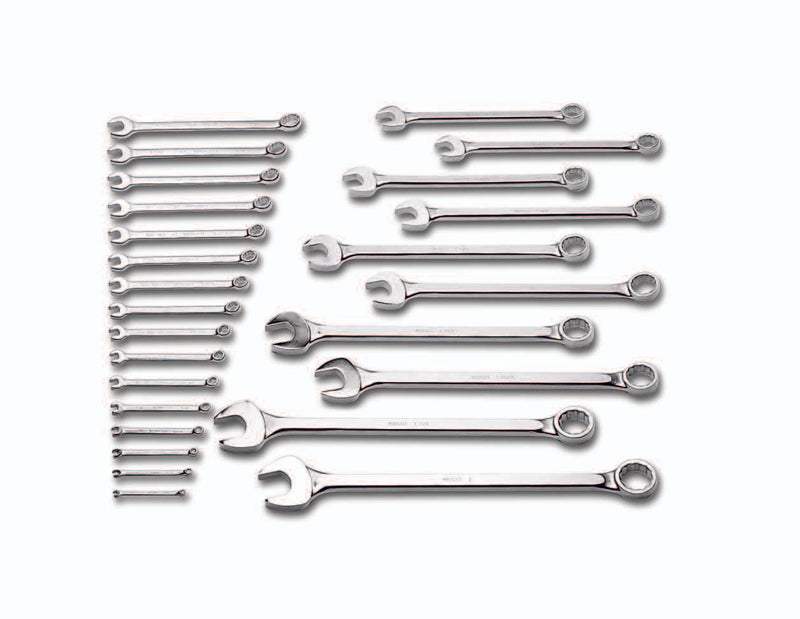 Combination Wrench WRIGHTGRIP® 2.0 26 Piece Set - 12 Point Satin 1/4"-2"