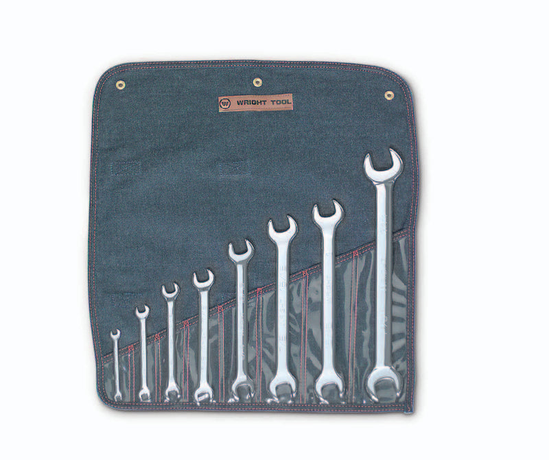 Open End Wrench 8 Piece Set - Full Polish 1/4" - 1-1/4"