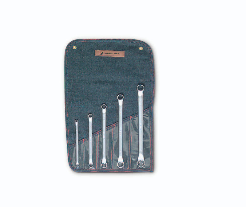 Box Wrench 5 Piece Set - 12 Point Modified Offset Satin 5/16" - 7/8"