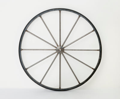 Steel Wagon Wheels with Rubber Tires