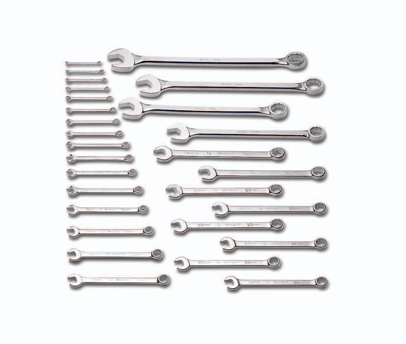 Combination Wrench WRIGHTGRIP® 2.0 28 Piece Set - 12 Point Metric Satin 6mm - 50mm