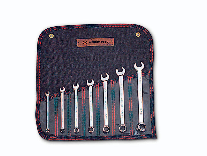 Combination Wrench WRIGHTGRIP® 2.0 7 Piece Set - 12 Point Full Polish 1/4" - 5/8"