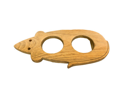 Mouse Shaped American made Wooden Cat Feeder