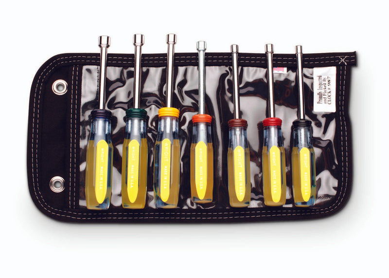 Nut Driver 7 Piece Set Hollow Shaft w/ Pouch - 3/16" - 3/8"
