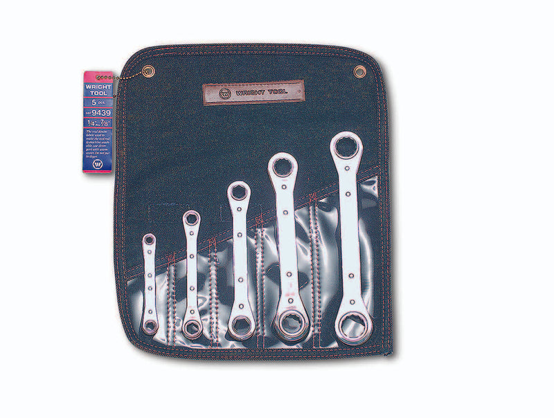 Ratcheting Box Wrench 5 Piece Set - 12 Point 1/4" - 7/8"