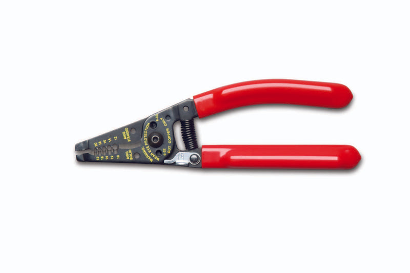 Wire Stripping Plier w/Cutter - Ergonomic Handle - 10-20 AWG - 7-1/4"