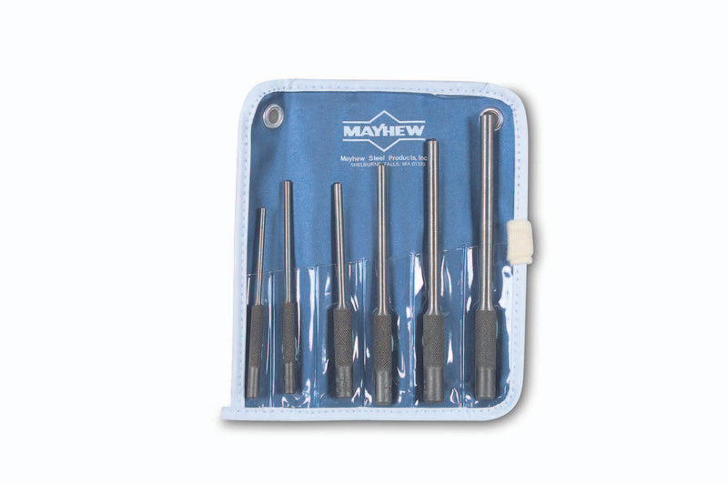 Roll Pin Pilot Punch 6 Piece Set w/Pouch (Mayhew 