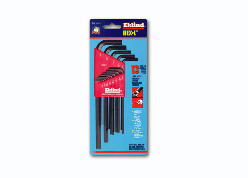 L-Key SAE Long Arm 13 Piece Set w/Holder (Eklind 