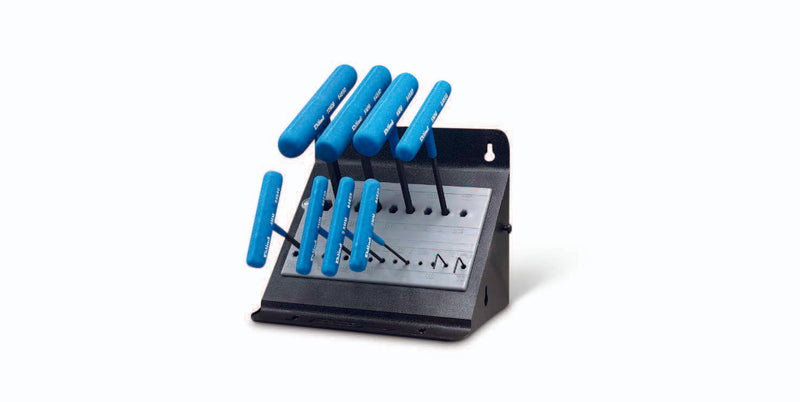 T-Handle Hex Key Metric 6" Arm Length Molded Grip 10 Piece Set w/Hex Key Stand (Eklind 
