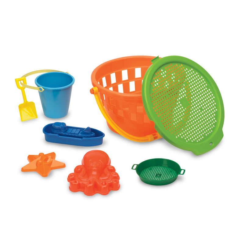 8 Piece Jumbo Beach and Sandbox Bucket Combo From Harvest Array