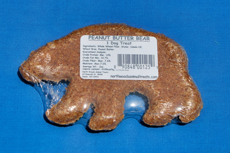Ingredients for the Peanut butter bear All Natural Shaped Dog Cookies 