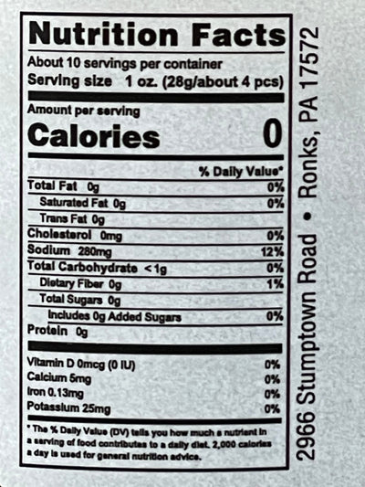 Annie's Kitchen Dilly Beans Nutrition Facts for Harvest Array
