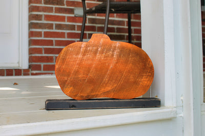 Barn wood Boo Pumpkins on the Porch - Short