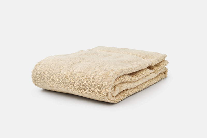 The soft ring spun cotton makes our beige towels so luxurious.