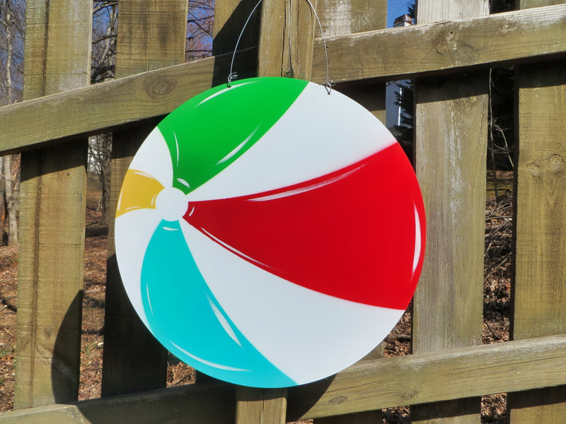 Beach ball door and fence hanger from Harvest Array